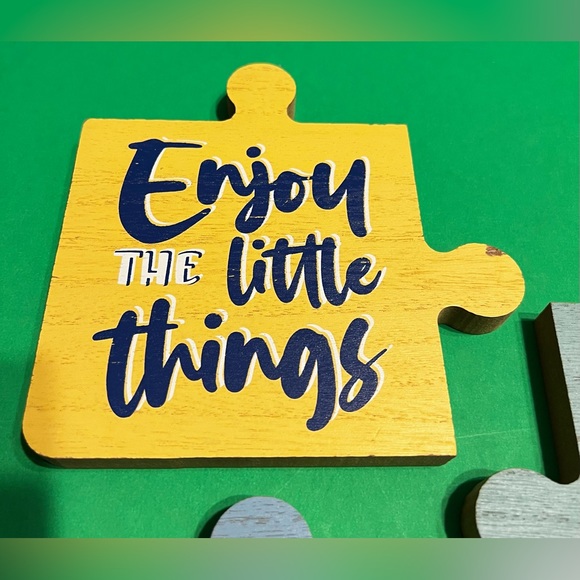 New Set of 3 Inspirational Interlocking Puzzle Pieces Table Top/Shelf Decor - Picture 8 of 16